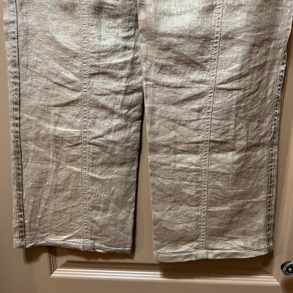 ❣️NWOT❣️  Roberto Cavalli Beige/Gold Linen Pants Vintage Made in Italy S… - Picture 10 of 16